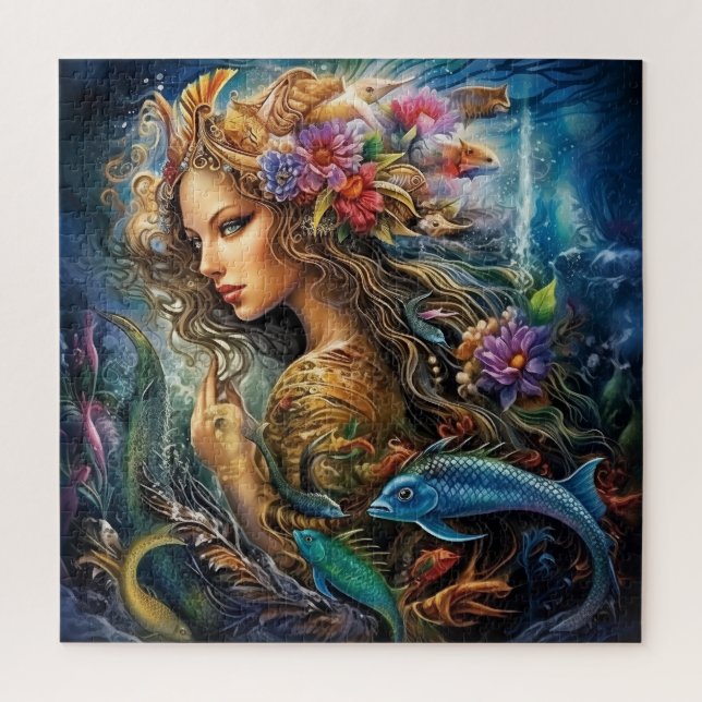 Mermaid Underwater Portrait Jigsaw Puzzle (Vertical)