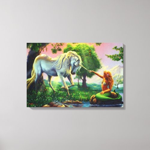mermaid  unicorn canvas print
