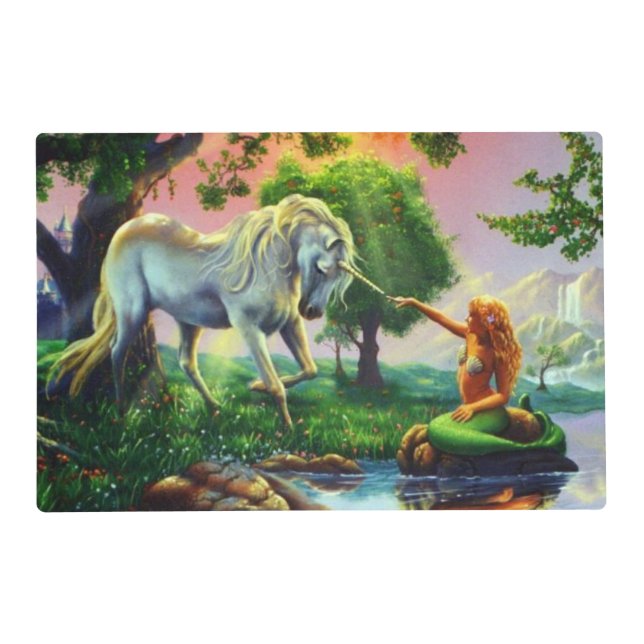 mermaid & unicorn placemat (Front)