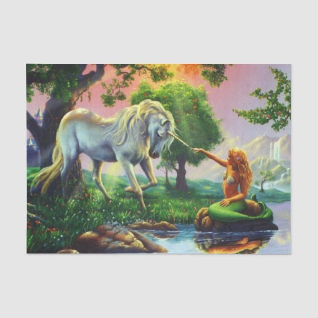 mermaid & unicorn tissue paper (Front)
