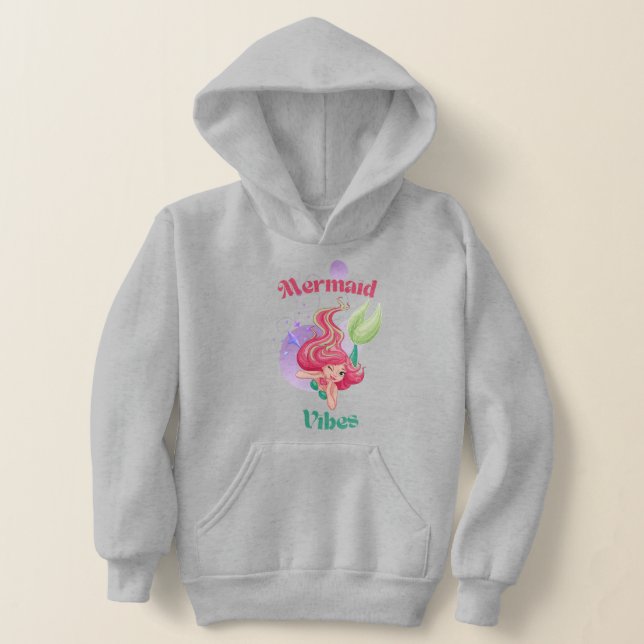 Mermaid Vibes Cute Sweatshirt/t-shirt Hoodie (Laydown)