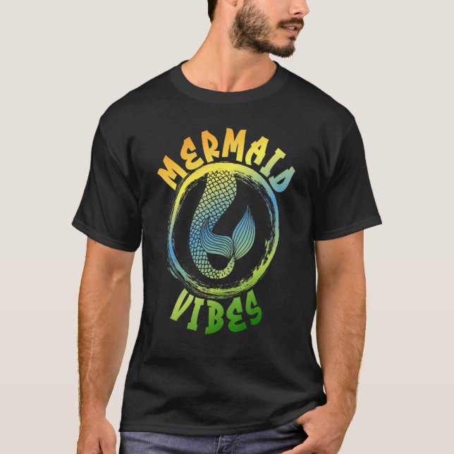   Mermaid Vibes  Fun Birthday Squad For Women Girl T-Shirt (Front)