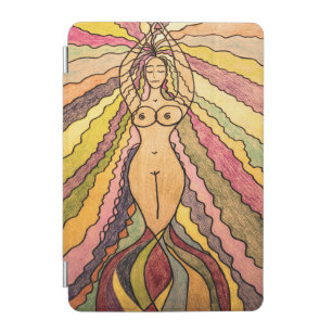 Mermaid Vintage Handmade Painting iPad Mini Cover