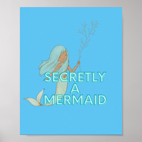 Mermaid Wall Art Poster