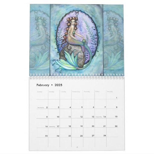 Mermaid Wall Calendar by Molly Harrison Zazzle