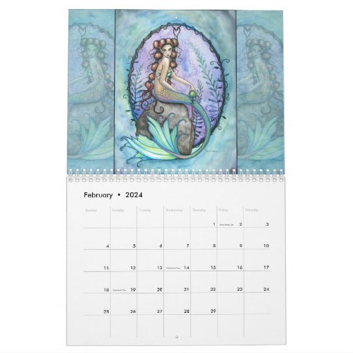 Mermaid Wall Calendar by Molly Harrison Zazzle