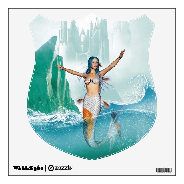 Mermaid Wall Sticker (Front)