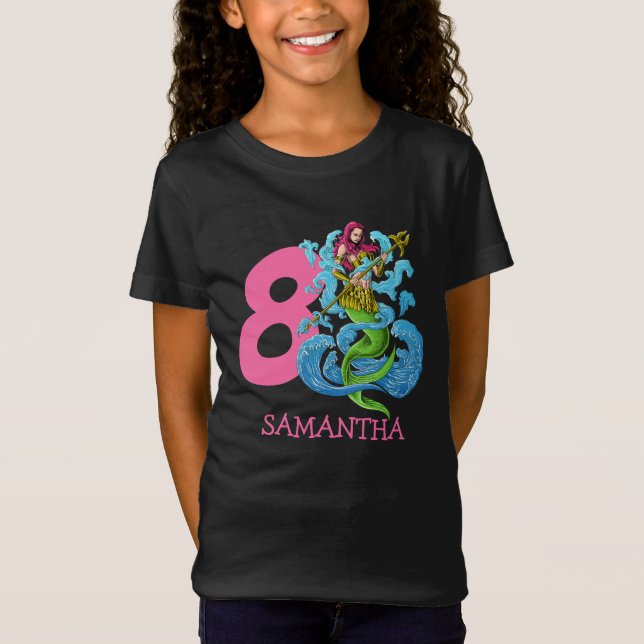 Mermaid Warrior 8th birthday  T-Shirt (Front)