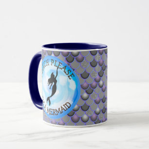 Mermaid Warrior Gray Mug
