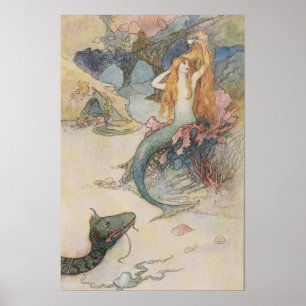 Mermaid  Warwick Goble (English,  Small Poster