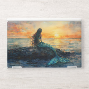 Mermaid Watching a Sunrise Art HP Laptop Skin