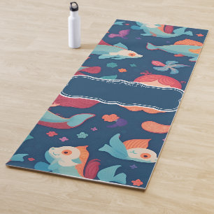 Mermaid Watercolor Colorful Personalized Pattern Yoga Mat
