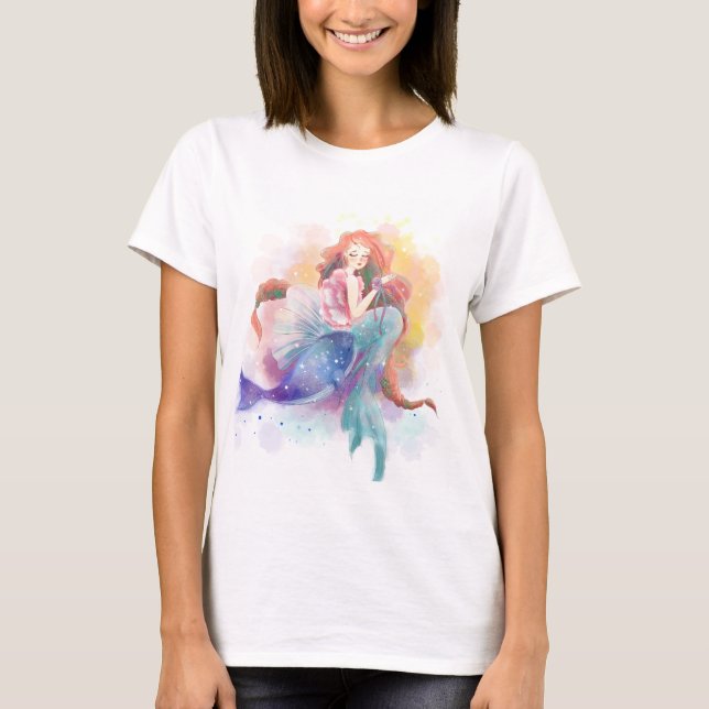 mermaid   watercolor T-Shirt (Front)