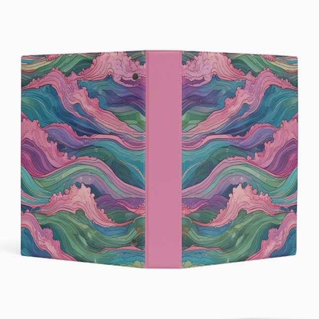 Mermaid Waves Mini Binder (Background)