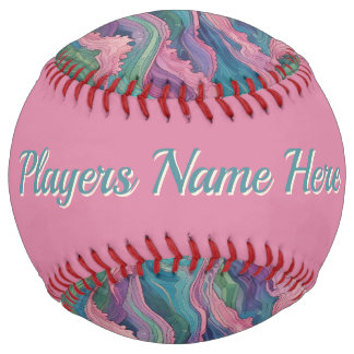 Mermaid Waves (personalized) Softball