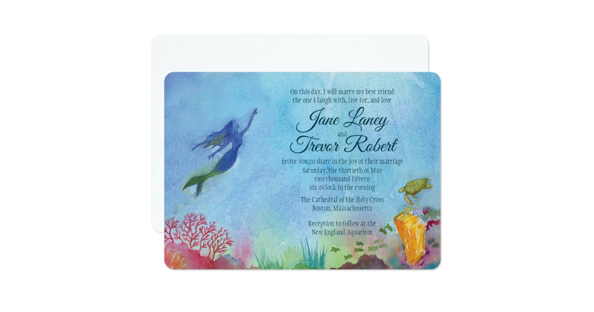 Mermaid Wedding Invitations | Zazzle.com