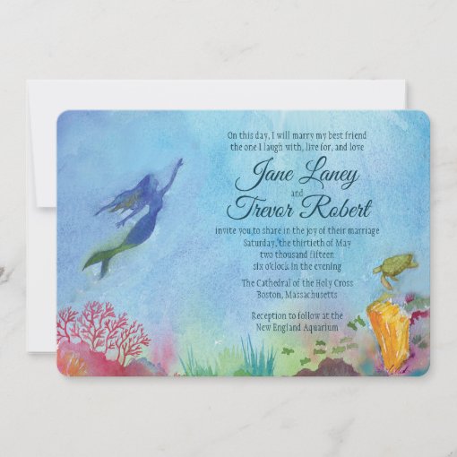 Mermaid Wedding Invitations | Zazzle