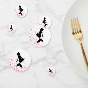 Mermaid wedding love hearts confetti
