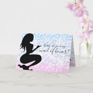 Mermaid Wedding Will You Be My Maid of Honor Card