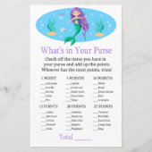 Mermaid What's in your purse game baby shower (Front)
