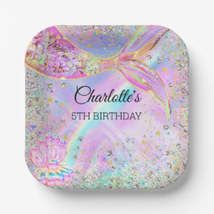Mermaid Whimsical Under The Sea Birthday Party Paper Plates