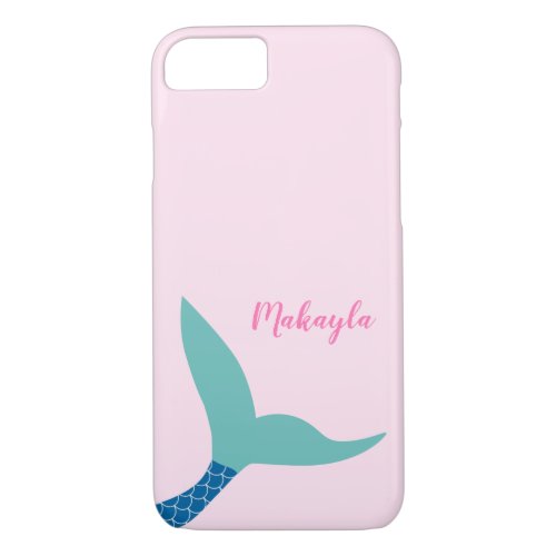 Mermaid Whispers Pink and Blue Phone Case with Ta