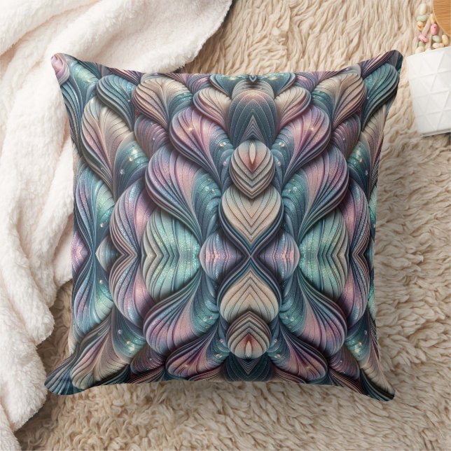 Mermaid Whispers Throw Pillow (Blanket)