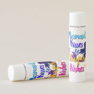 Mermaid Wishes & Starfish Kisses Watercolor Beachy Lip Balm