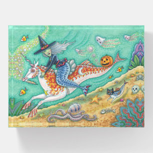 MERMAID WITCH, HALLOWEEN MERHORSE PAPERWEIGHT Rec