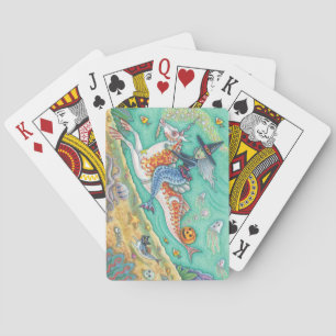 MERMAID WITCH, HALLOWEEN MERHORSE PLAYING CARDS