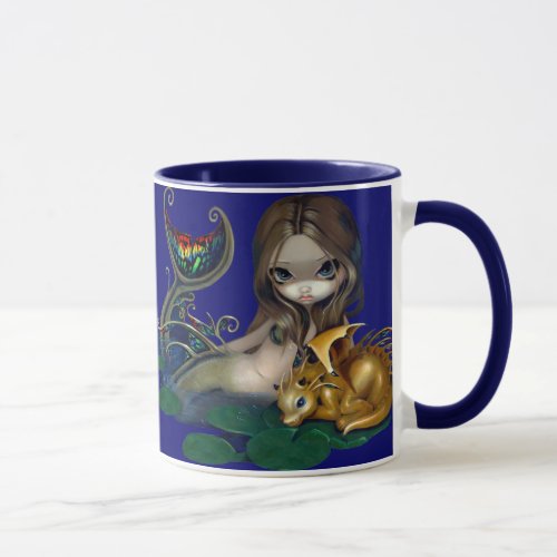 Mermaid with a Golden Dragon Mug