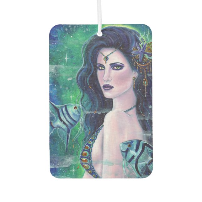 Mermaid with angel fish by Renee lavoie Air Freshener (Front)