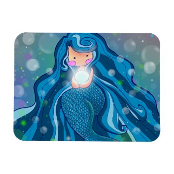 Mermaid With Bright Pearl  Premium Magnet by antico at Zazzle