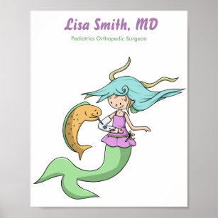 Mermaid with Broken Arm Pediatrics Orthopedic Poster