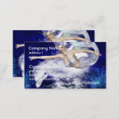 Mermaid with Dolphin Business Cards (Front/Back)
