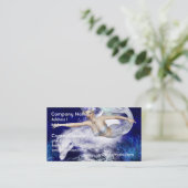 Mermaid with Dolphin Business Cards (Standing Front)