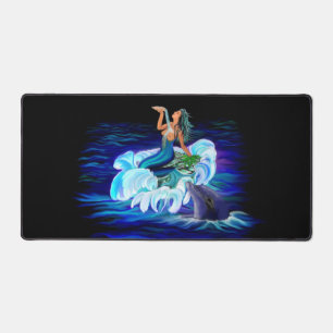 Mermaid with Dolphin Desk Mat