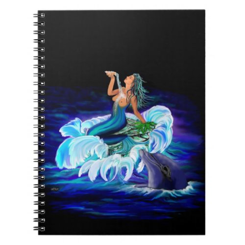 Mermaid with Dolphin Notebook