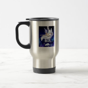 Mermaid with Dolphin Travel Mug