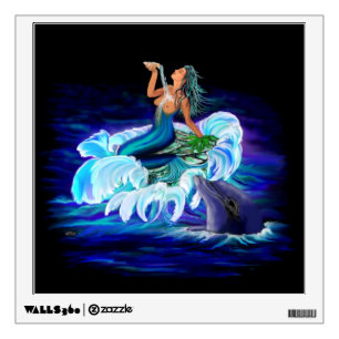 Mermaid with Dolphin Wall Sticker