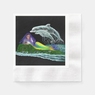 Mermaid with Dolphins Napkins