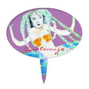 Mermaid with Dreadlocks Thunder_Cove Cake Topper