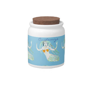 Mermaid with Dreadlocks Thunder_Cove Candy Jar