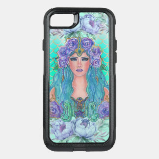 Mermaid with flowers art by Renee Lavoie OtterBox Commuter iPhone SE/8/7 Case