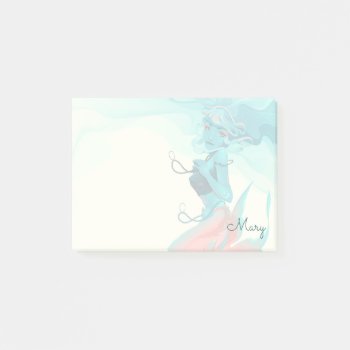 Mermaid With Jewels 4x3 Post-it Notes by TheGiftofSass at Zazzle