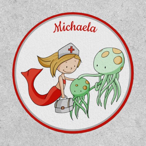 Mermaid with Octopus Veterinarian Personalized Patch