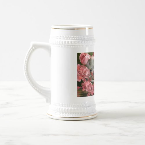 "Mermaid with Roses" Beer Stein