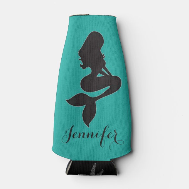 Mermaid with your Name Bottle Cooler (Front)