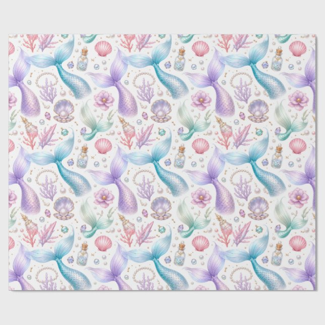 Mermaid Wrapping Paper (Flat)