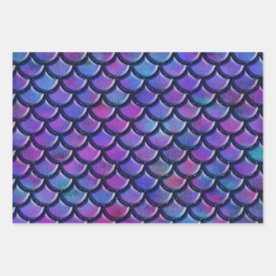 mermaid wrapping paper sheets